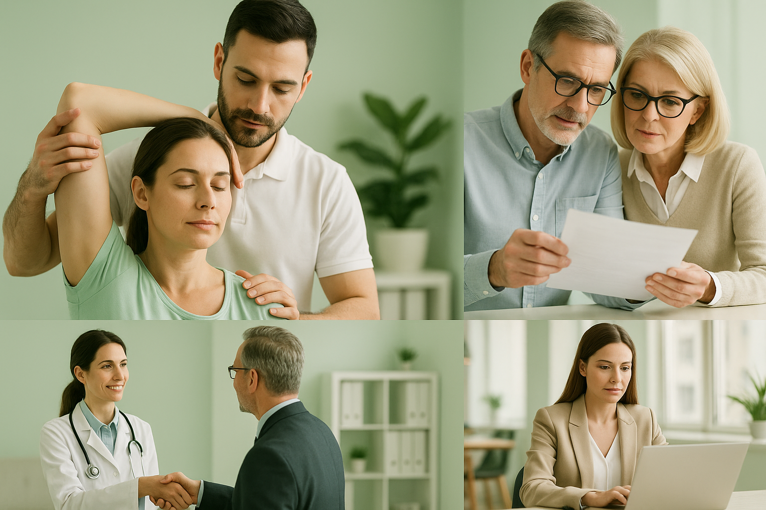 Sessão de fisioterapia / parceiros de validação